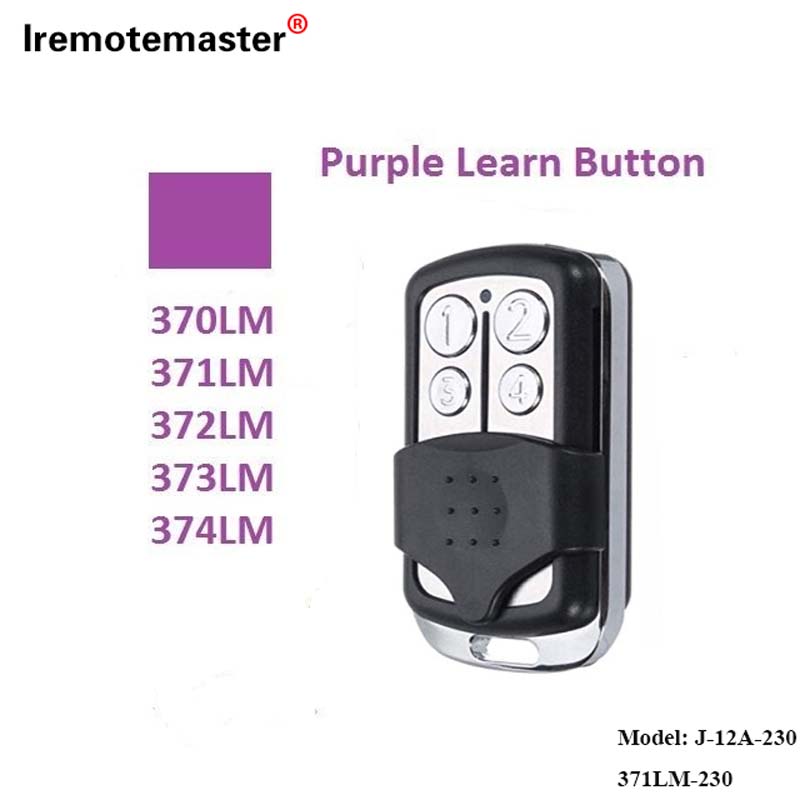 Vir 370LM, 371LM, 372LM, 373LM, 374LM Purple Learn Button 315MHz Rolling Code